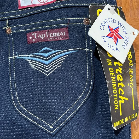 Vintage CAP FERRAT JEANS Women's 16 Stretch Denimotion Dark Blue Denim Jeans NWT - Picture 3 of 6
